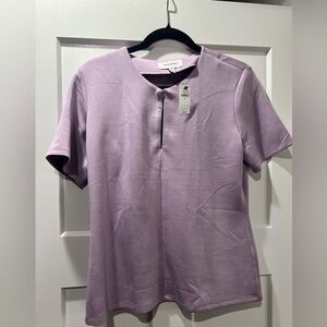 NWT! Banana Republic keyhole, lavender, purple blouse, size medium